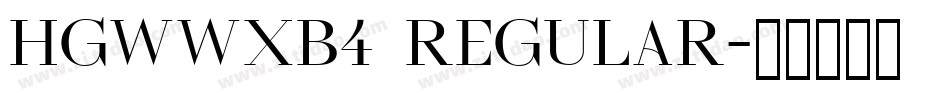 HGWWXB4 Regular字体转换